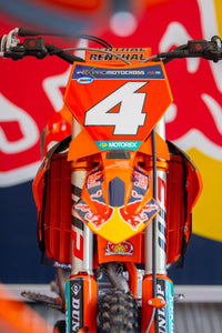 Chase Sexton #4 Red Bull KTM MX Replica Front Number Plate - Red Plate