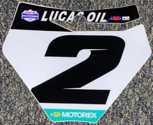 Load image into Gallery viewer, Cooper Webb #2 KTM Lucas Oil Pro Motocross Replica Front Number Plate Decal Only