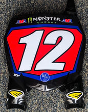 Load image into Gallery viewer, Shane McElrath #12 Star Racing Yamaha Replica Front Number Plate - RED PLATE