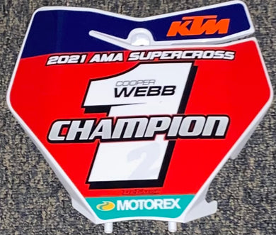 Cooper Webb 2021 SX Championship Replica Front Number plate