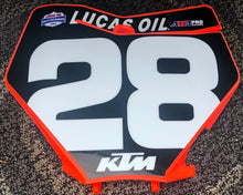 Load image into Gallery viewer, Jordan Smith #28 Troy Lee Design KTM Lucas Oil Pro Motocross Replica Front Number Plate