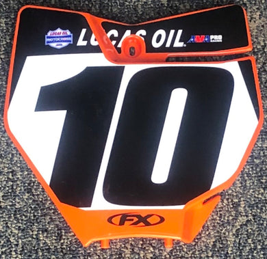 Justin Brayton #10 KTM Replica Front Number Plate