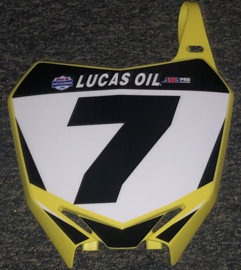 James “Bubba” Stewart #7 Suzuki Replica Front Number Plate