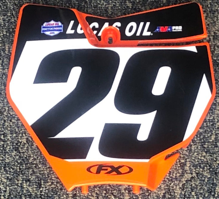 Andrew Short #29 KTM Replica Front Number Plate – Pro Number Plates