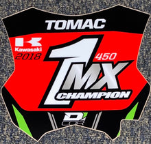 Load image into Gallery viewer, Eli Tomac 2018 MX Champion Replica Front Number Plate Decal Only