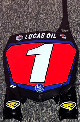 2022 Dylan Ferrandis #1 Star Racing Yamaha Motocross Replica Front Number Plate - Red Plate