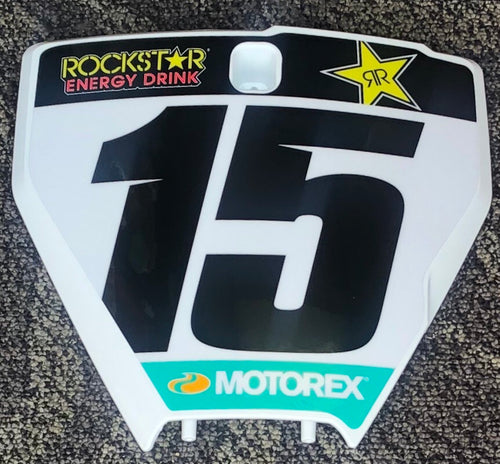 Dean Wilson #15 Husqvarna Replica Front Number Plate