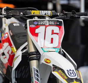 Zach Osbourne #16 Husqvarna Lucas Oil Replica Front Number Plate - RED PLATE