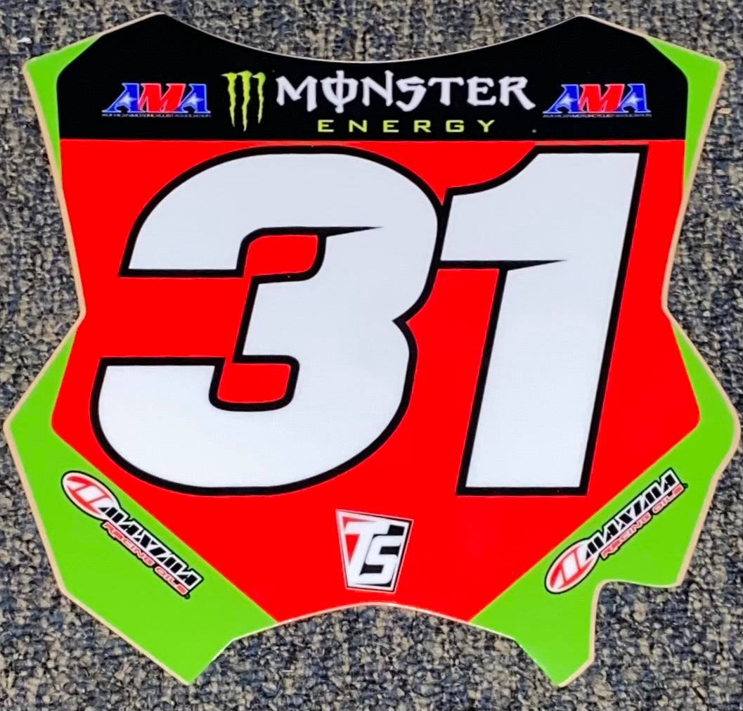 Cameron Mcadoo #31 Pro Circuit Kawasaki Replica Front Number Plate
