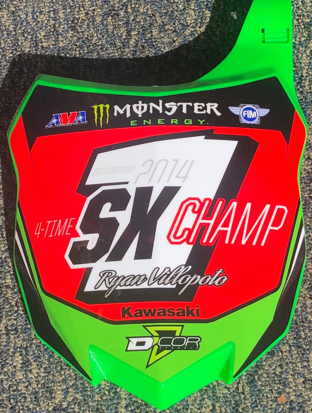 Ryan Villopoto 2014 SX Champ Replica Front Number plate – Pro