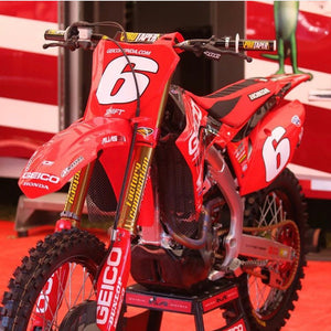 Jeremy Martin #6 Geico Honda Replica Front Number Plate - RED PLATE