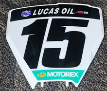 Load image into Gallery viewer, Dean Wilson #15 Husqvarna Lucas Oil Motocross Replica Front Number Plate