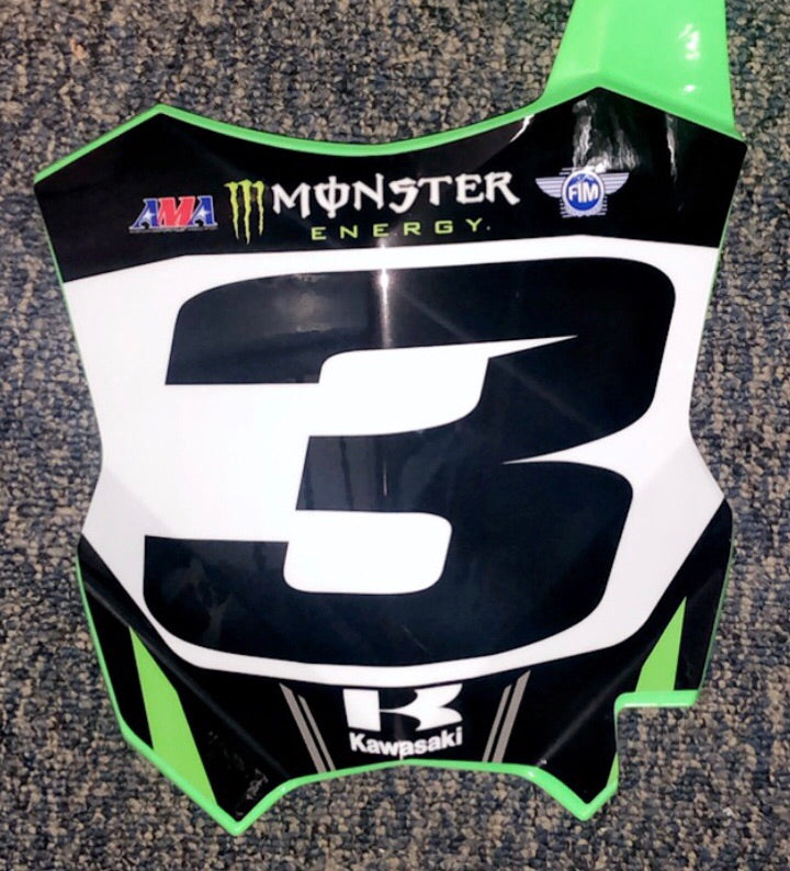 Eli Tomac #3 Kawasaki Replica Front Number Plate - 2018 – Pro
