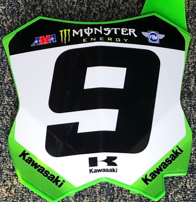 Adam Cianciarulo #9 Kawasaki Replica Front Number Plate – Pro