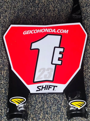 2020 Chase Sexton #1e Geico Honda Replica Front Number Plate - Red Plate