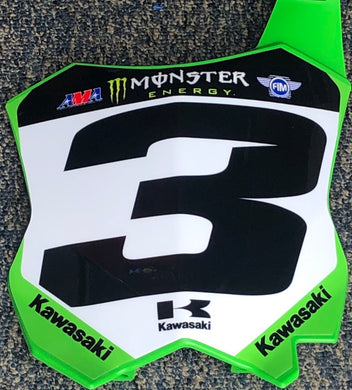 2020 Eli Tomac #3 Kawasaki Replica Front Number Plate