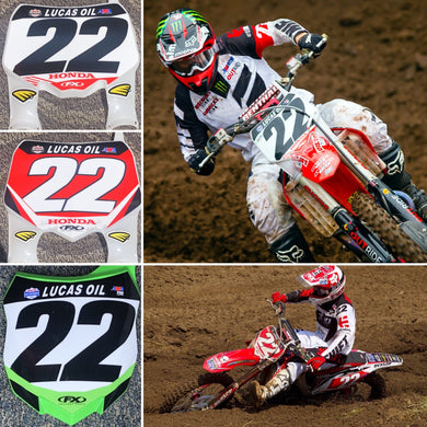 Chad Reed Replica Front Number Plates - 3 Pack