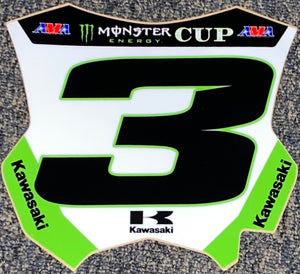 2018 Eli Tomac #3 MEC Replica Front Number Plate Decal Only