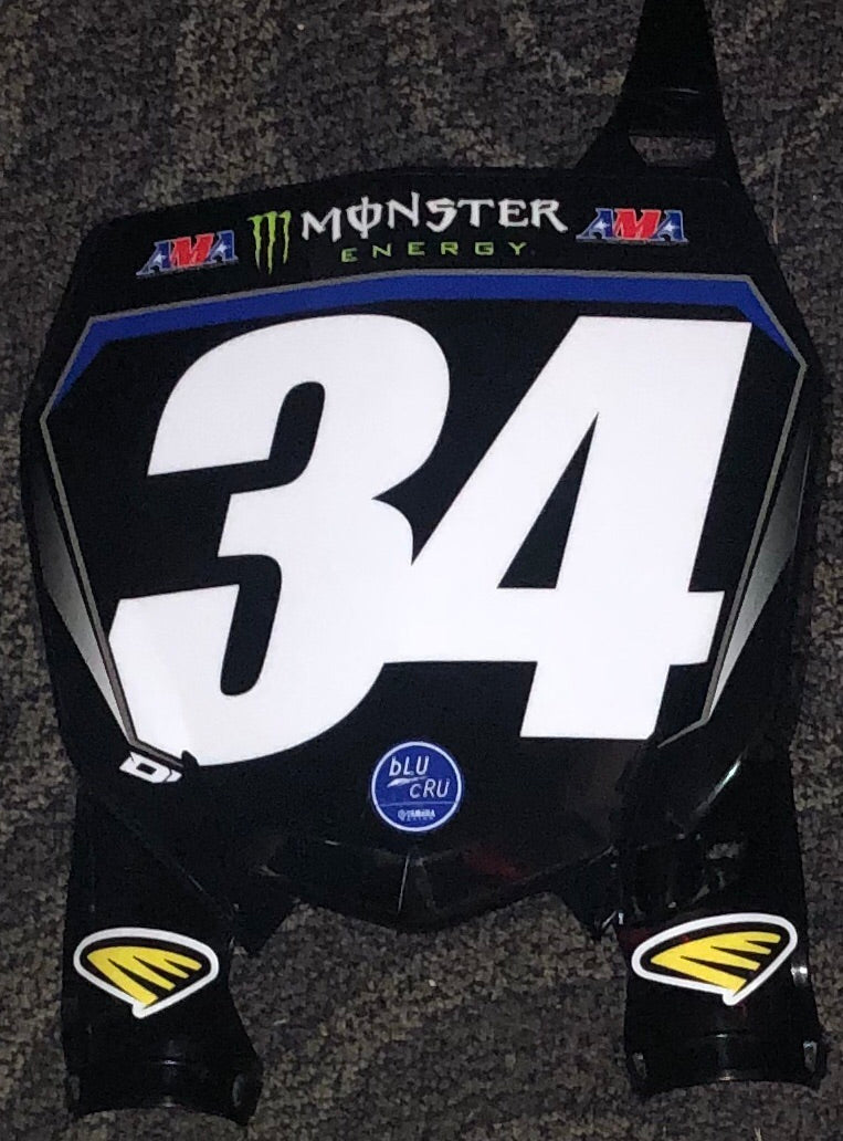 Dylan Ferrandis #34 Star Racing Yamaha Supercross Replica Front Number Plate