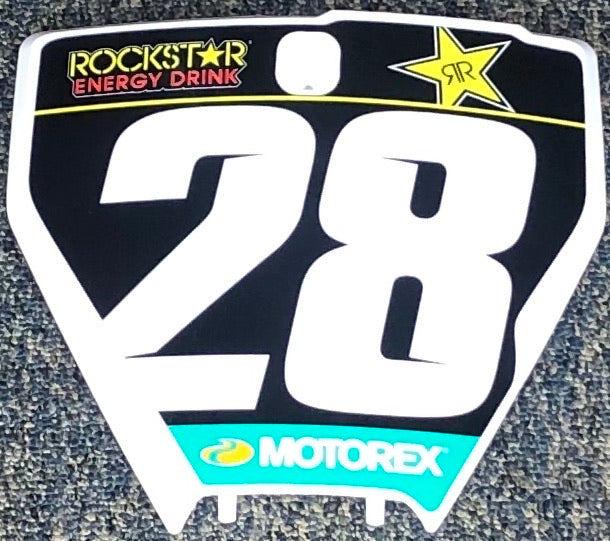 Michael Mosiman #28 Husqvarna Replica Front Number Plate