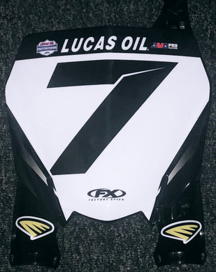 2019 Aaron Plessinger #7 Lucas Oil AMA Replica Front Number Plate
